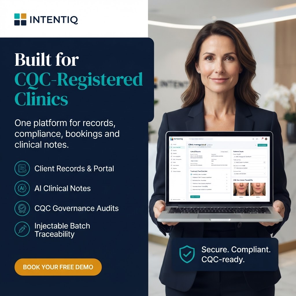 INTENTIQ — built for aesthetic and wellness clinics