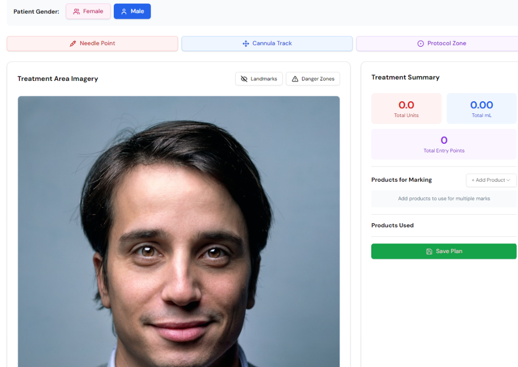 INTENTIQ visual treatment planning and face mapping with product units